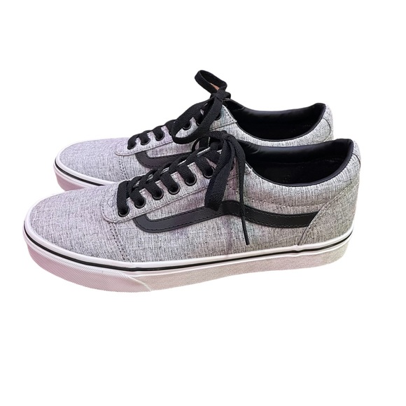 VANS WARD NWOT TEXTILE LOW TOP LACE UP FASHION SHOE GREY MEN SIZE 8/ WOMENS 9.5 - Picture 7 of 11